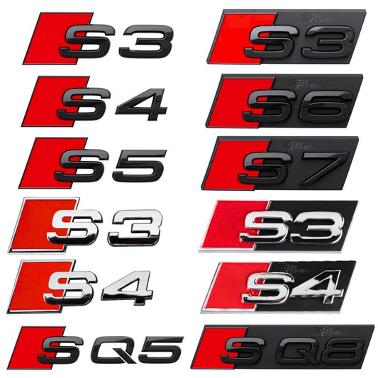 Logo / Badge Audi S3 / S4 / S5 / S6 / S7 / S8 Noir