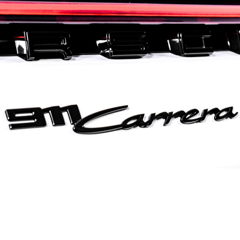 Badge Logo Arrière Porsche Noir