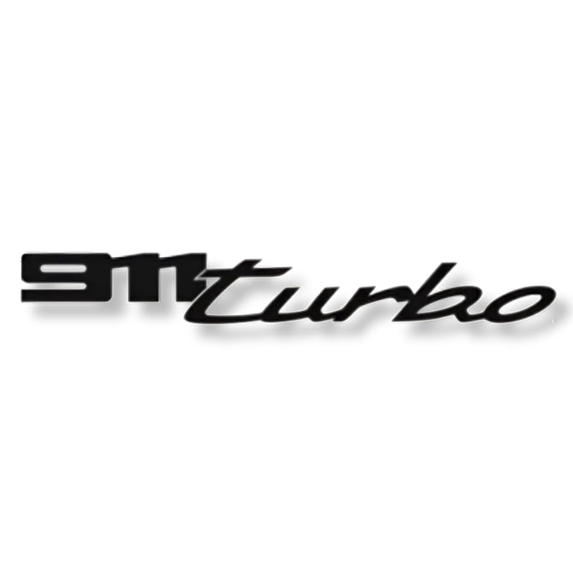 Badge Logo Arrière Porsche Noir