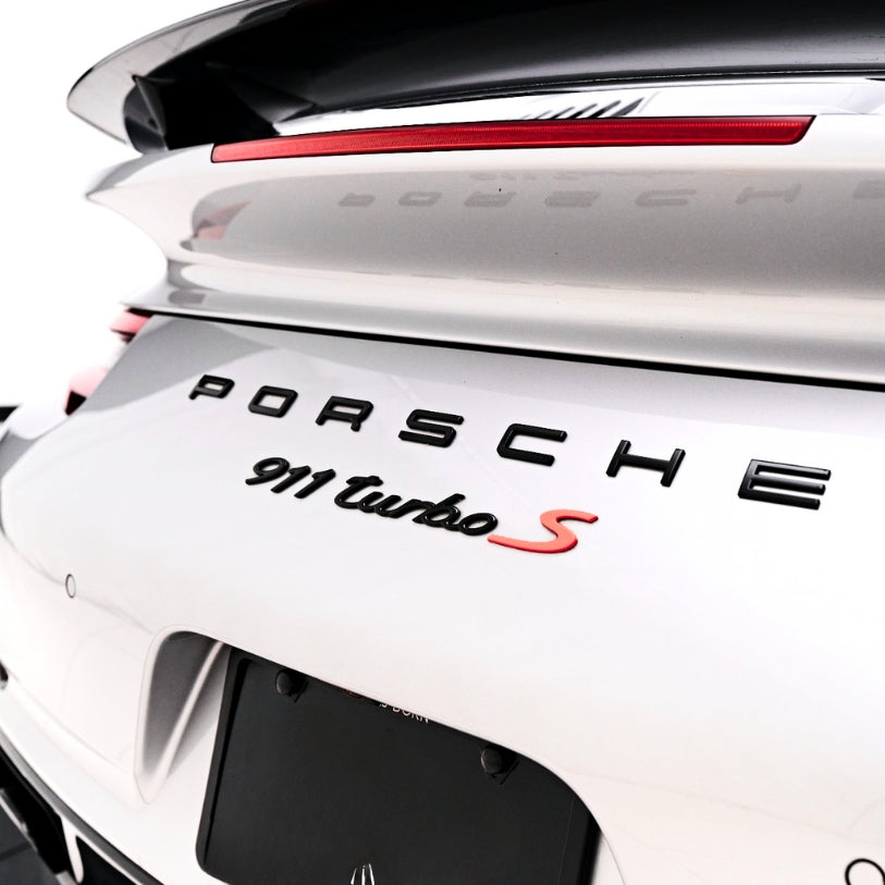 Badge Logo Arrière Porsche Noir