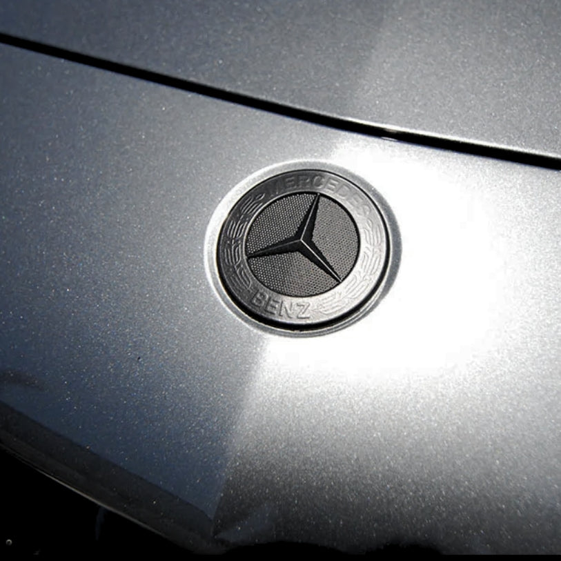 Logo Mercedes AMG Capot Noir 57mm