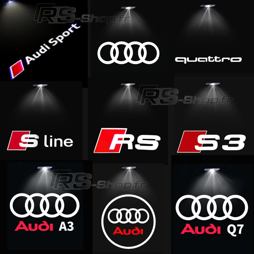 LED logo eclairage de portes pour Audi A1 A3 A4 A6 Q3 Q5 Q7 TT RS3