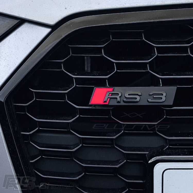 Logo / Badge Audi RS3 / RS4 / RS5 / RS6 / RS7 / RSQ3 / RSQ8 Noir