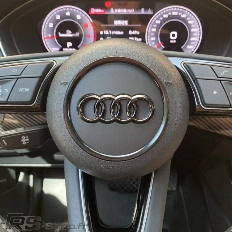 Insert Cerclage et Logo Volant Audi Noir