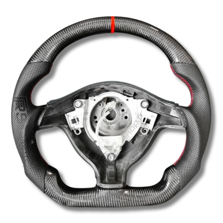 Volant golf mk4 gti carbone rouge