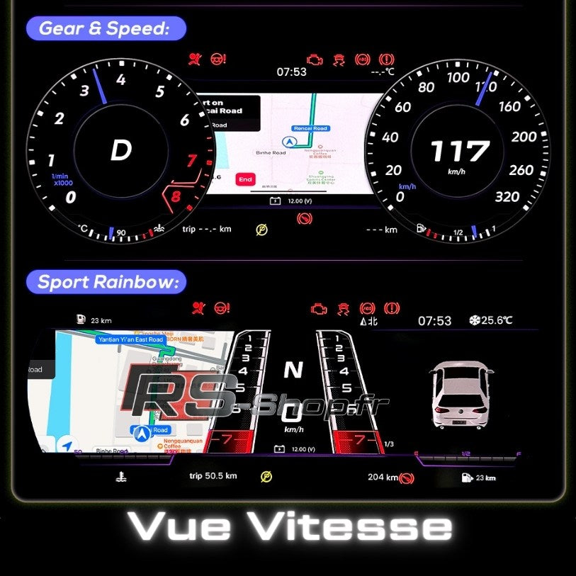 Vue vitesse audi virtual cockpit vw golf