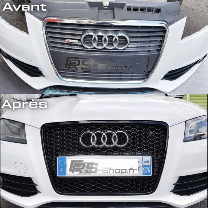 Calandre Grille Noir RS3 Pour A3 / S3 8P