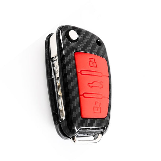 Coque Clé Audi Carbone Style