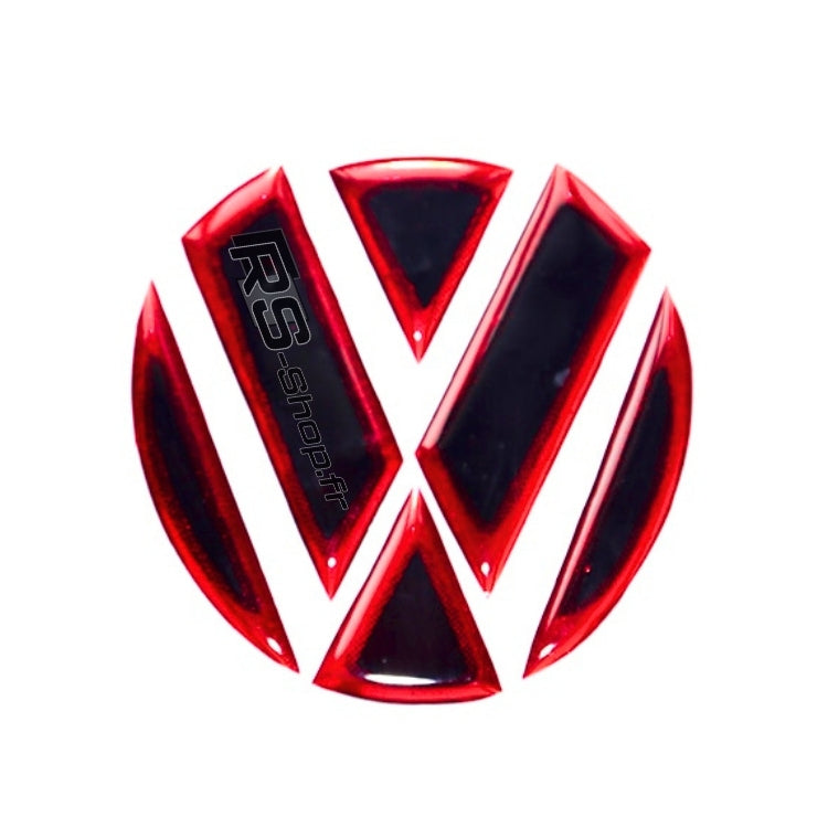Sticker Logo VW Noir et Rouge Avant Golf 7.5