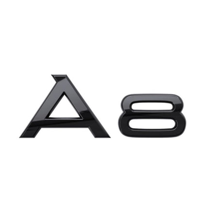 Logo Audi A1 A3 A4 A5 A6 A7 A8 Q3 Q5 Q7 Noir