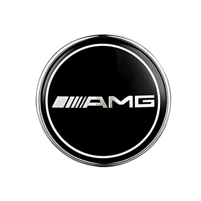 Logo Mercedes AMG Capot Noir 57mm