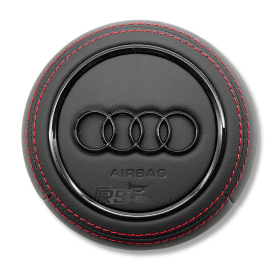 airbag audi cover cuir rouge