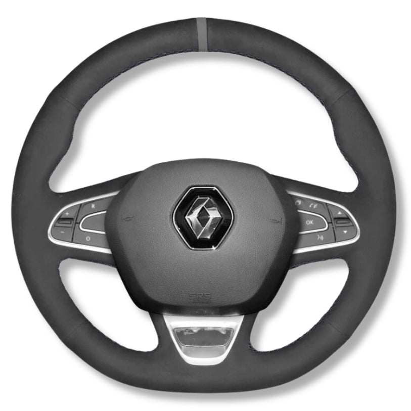 Housse De Volant En Cuir Microfibre Pour Renault Megane 4 - Diamètre 38 Cm - Antidérapante Et Confortable