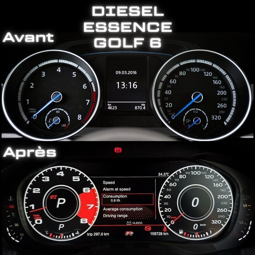 virtual cockpit golf 6 essence diesel gti R