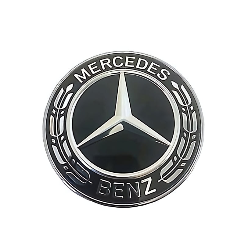 Logo Mercedes AMG Capot Noir 57mm