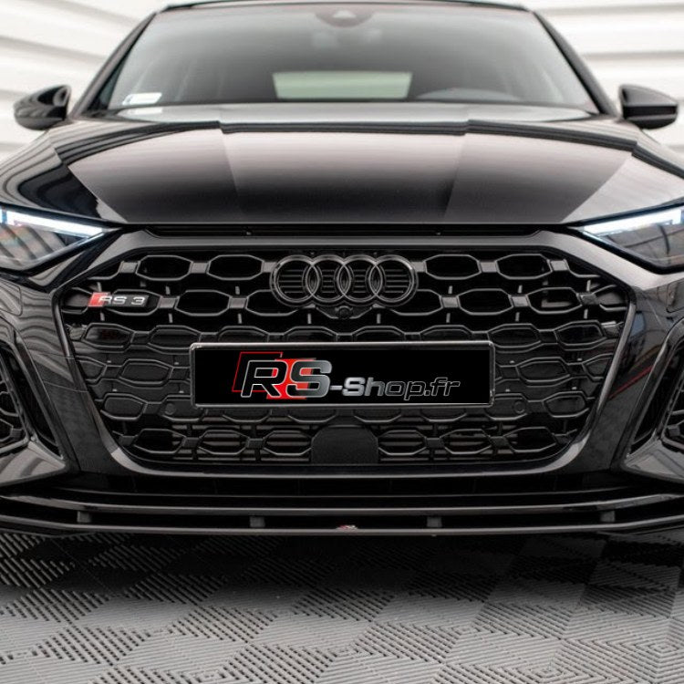 Emblème Blackline Logo noir avec les anneaux de calandre Audi d