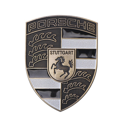 logo porsche bronze blanc