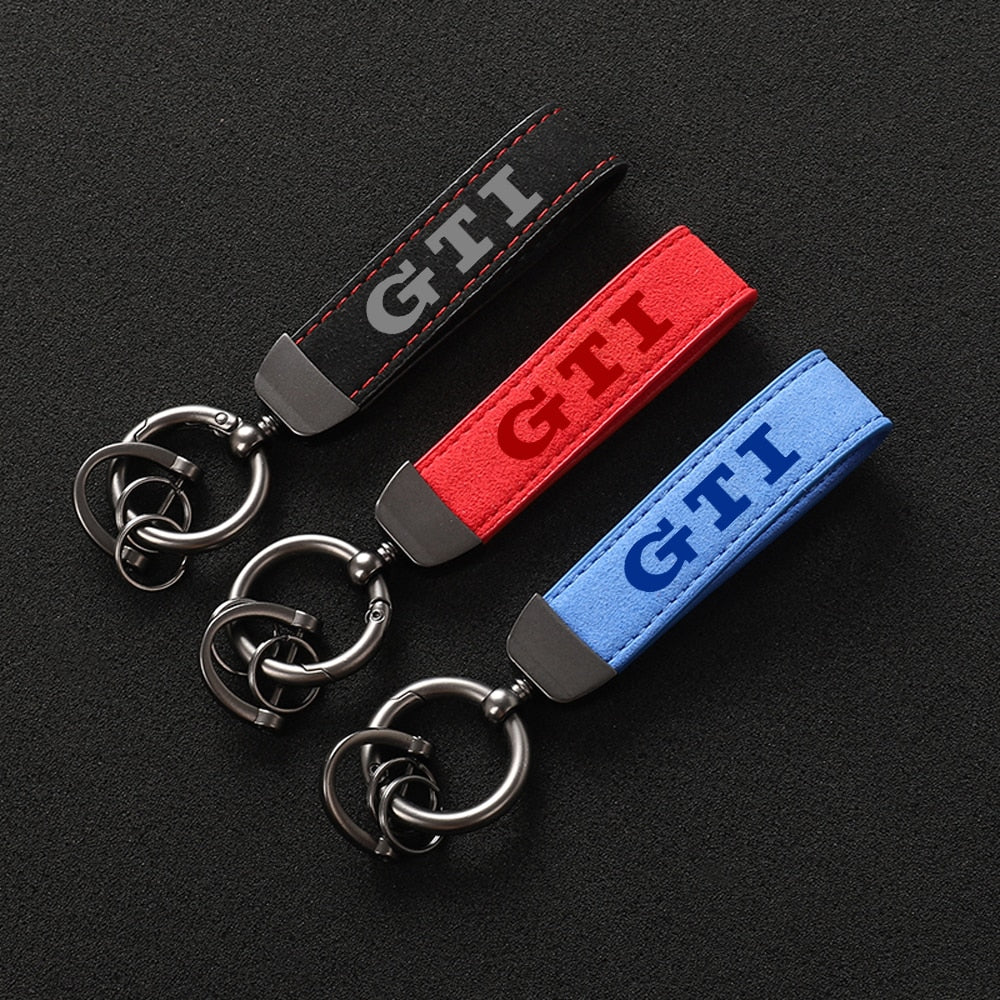 Acheter 1 Pc GTI bandes d'étiquettes forme caoutchouc souple silicone  porte-clés porte-clés pour VW Golf GTI accessoires de voiture
