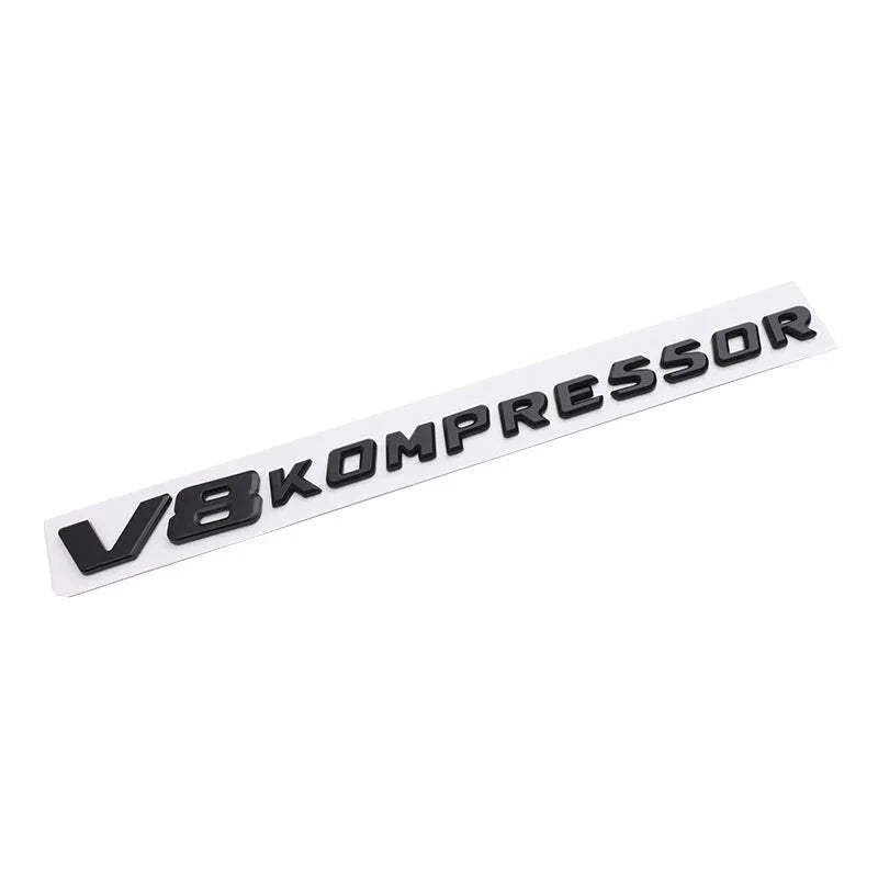 Logo v8 kompressor noir