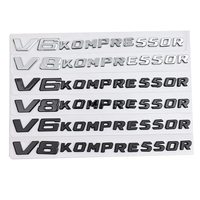 Logo V6 / V8 Kompressor Mercedes