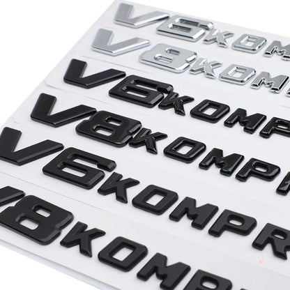 Logo V6 / V8 Kompressor Mercedes