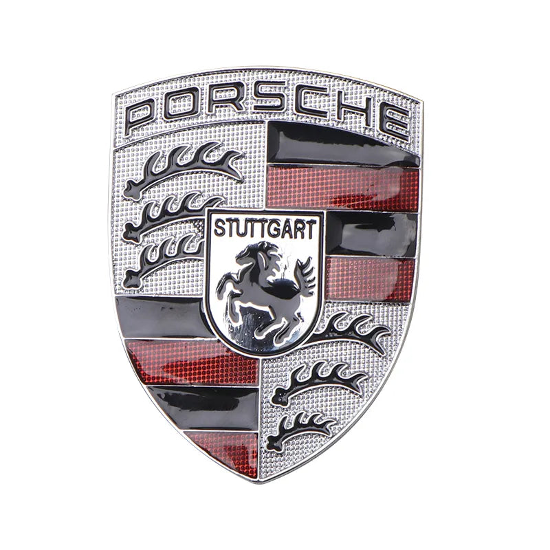 logo embleme porsche blanc white