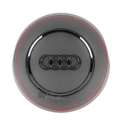 Cache Airbag Audi Rond Cuir / Alcantara 16cm