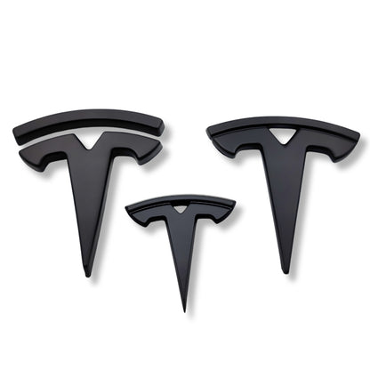 logo tesla noir mat