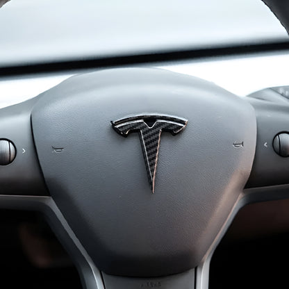 logo volant carbon tesla