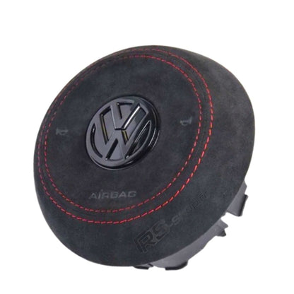 couvre airbag alcantara rouge golf 7