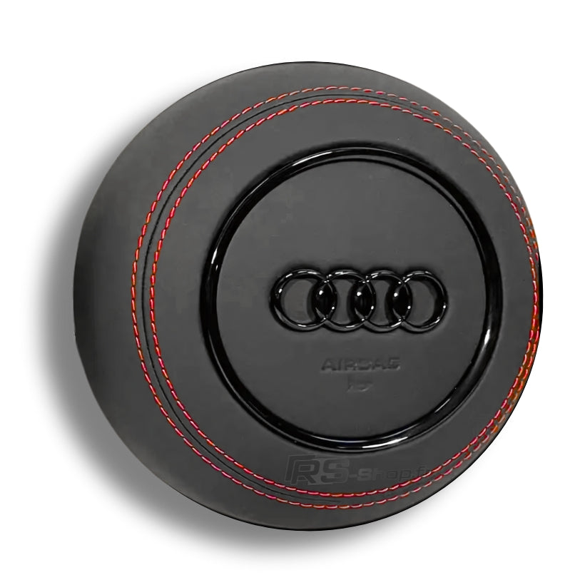 Cache Airbag Audi Rond Cuir / Alcantara 16cm