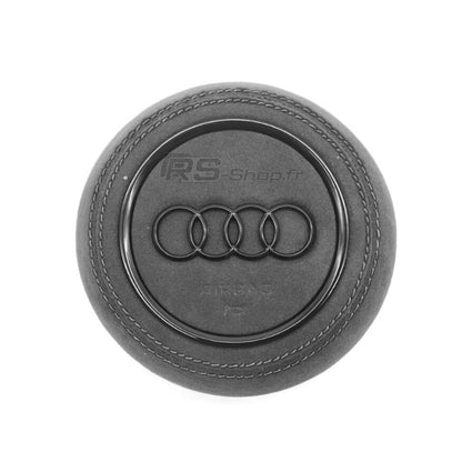 Couvercle Airbag Audi Rond Facelift Cuir / Alcantara 13.5cm