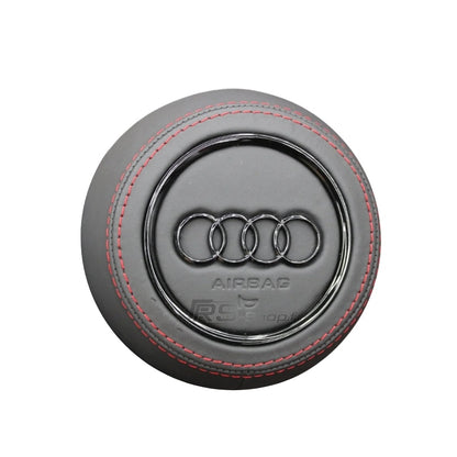 Cache Airbag Audi Rond Facelift Cuir / Alcantara 13.5cm