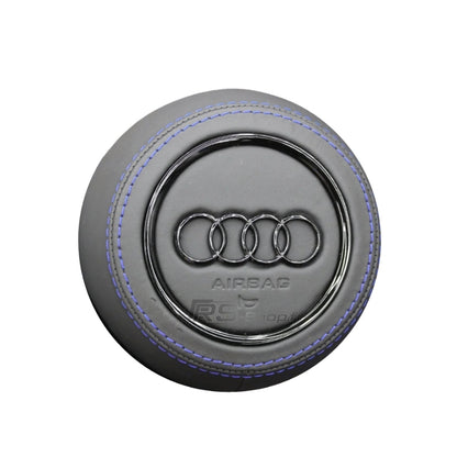 Couvercle Airbag Audi Rond Facelift Cuir / Alcantara 13.5cm