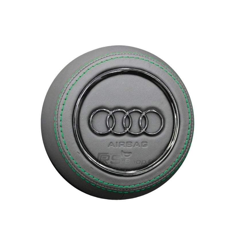 Cache Airbag Audi Rond Facelift Cuir / Alcantara 13.5cm