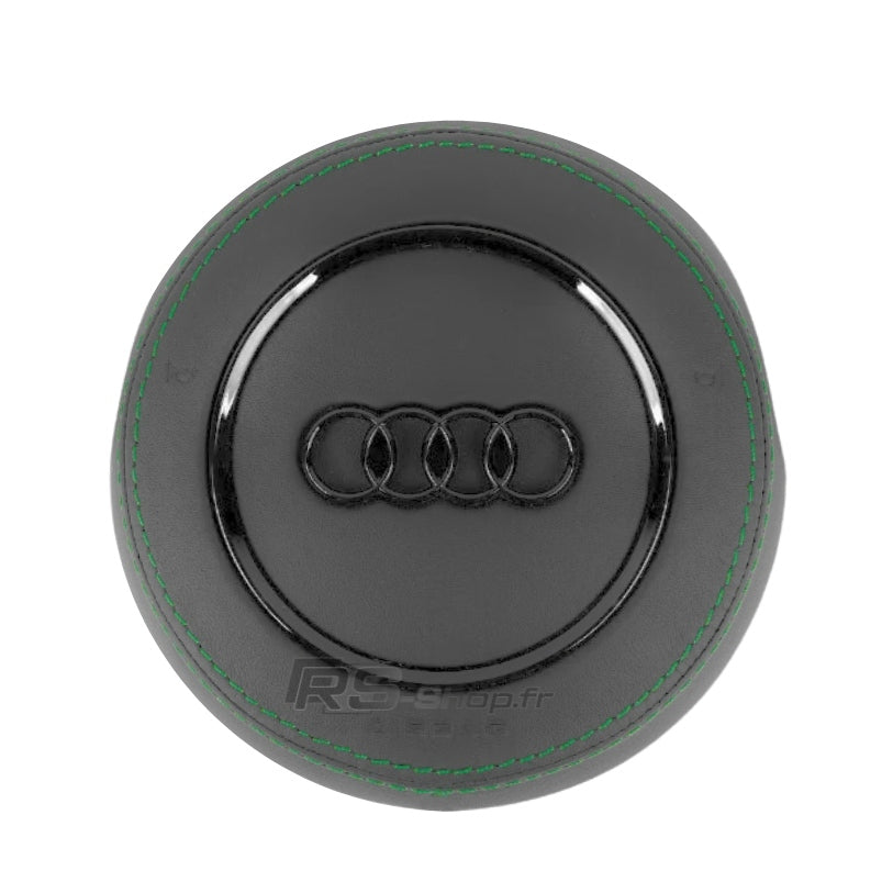 Cache Airbag Audi Rond Cuir / Alcantara 16cm