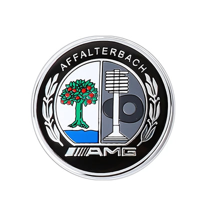 Logo Mercedes AMG Capot Noir 57mm