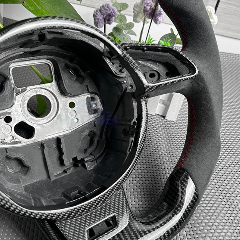 Cadre Volant Audi B8 Carbone