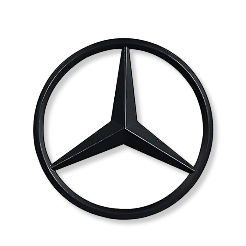 Logo Etoile Mercedes Noir Arrière Coffre 90mm