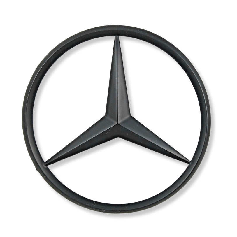 Logo Etoile Mercedes Noir Arrière Coffre 90mm