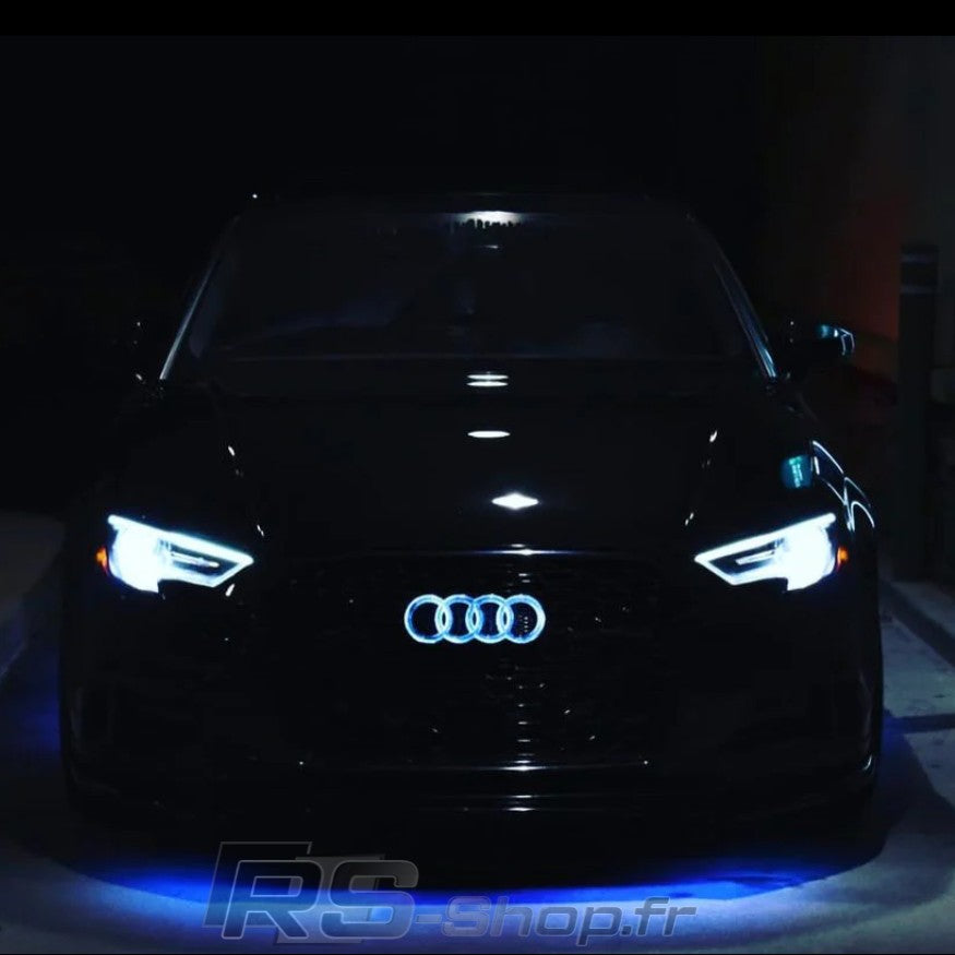 Logo Audi Lumineux Led Noir Avant Arrière