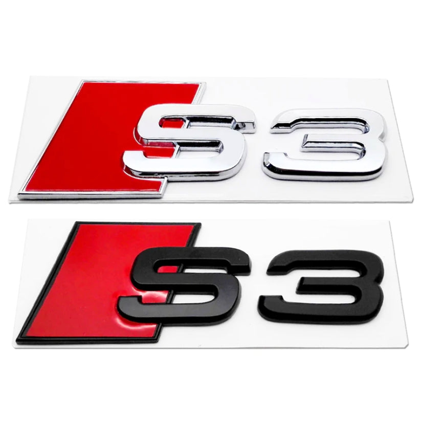 Autocollant Lettrage S4 Audi Black Edition - Noir Brillant/rouge, Adhésif | Pour Hayon, Décoration, Pièce Originale Audi
