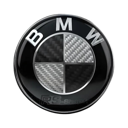 Logo Bmw Carbone / Noir / Bleu Pack
