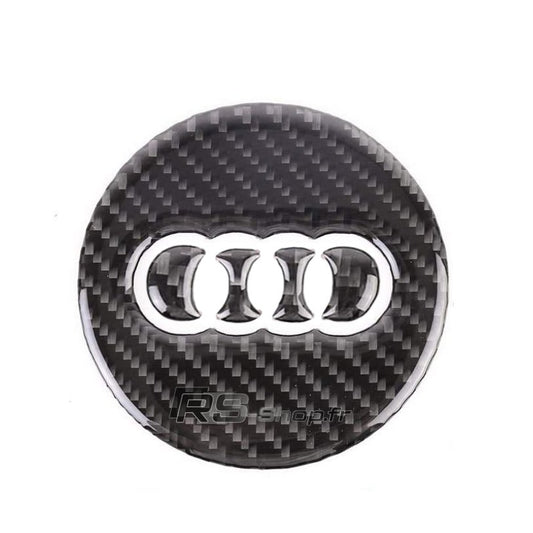 Sticker Volant Carbone Rond 3D Audi