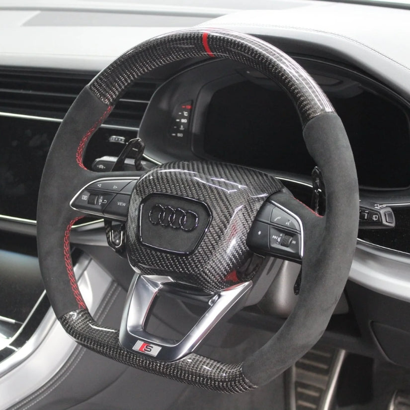 Rétroviseur Extérieur En Carbone Véritable Pour Audi Q8 / SQ8 / RSQ8 - Neuf, Noir, Origine Allemagne