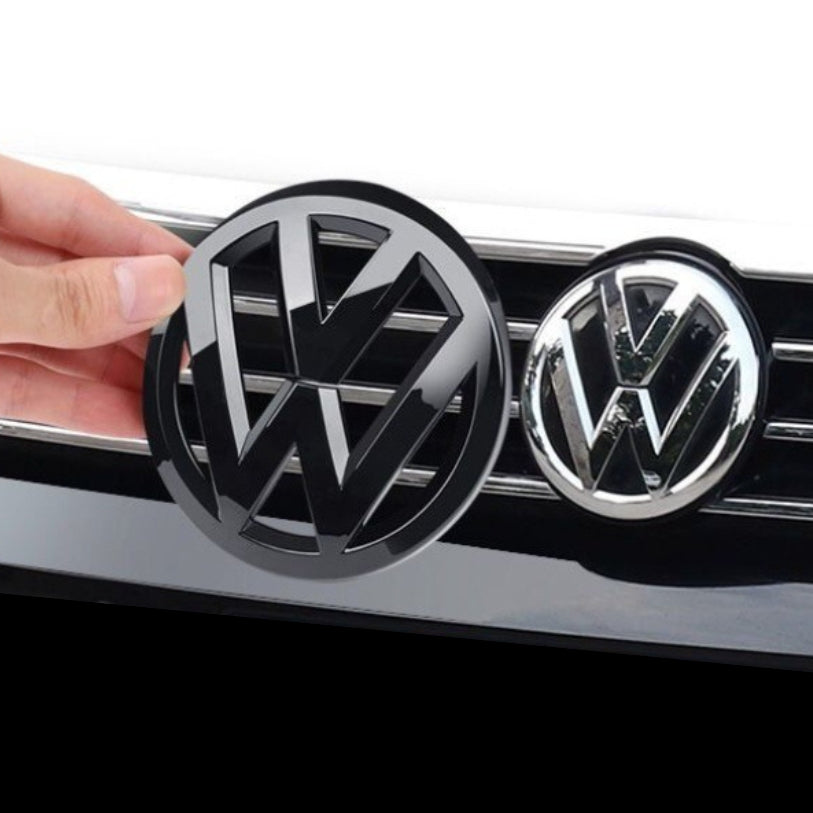 VW Volkswagen R- Line Golf Polo etc., logo emblème autocollant, métal  chromé noir