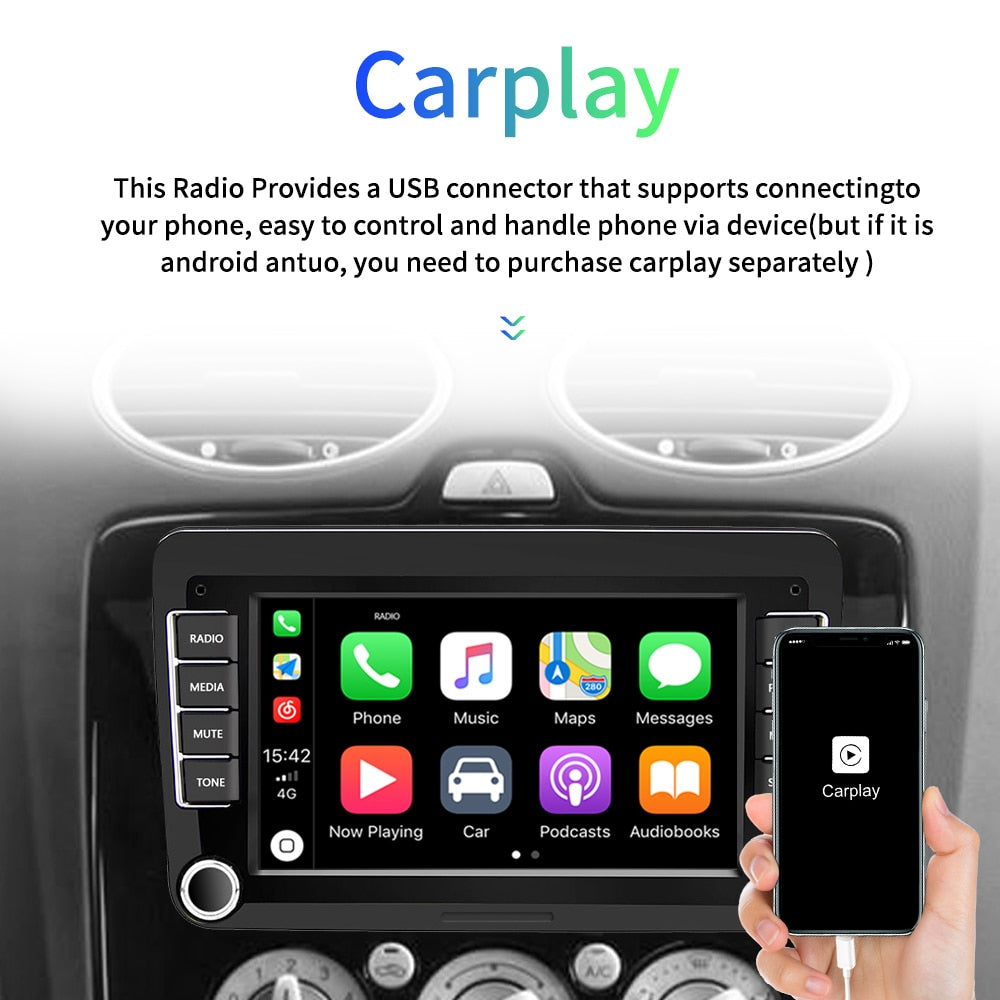 Autoradio Android CarPlay VW Polo Golf 5 / 6 Polo