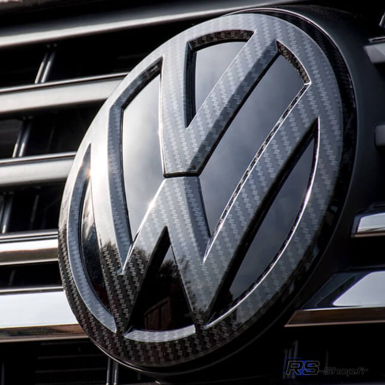 Logo VW Noir Golf 5 / 6 / 7 Relief