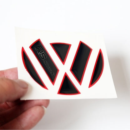 Sticker Logo VW Noir et Rouge Avant Golf 7.5