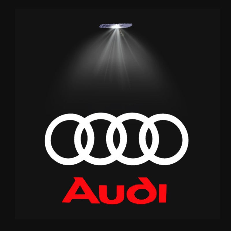 LTS FAFA Projecteur de logo de porte de voiture compatible avec Audi,  éclairage de soubassement de